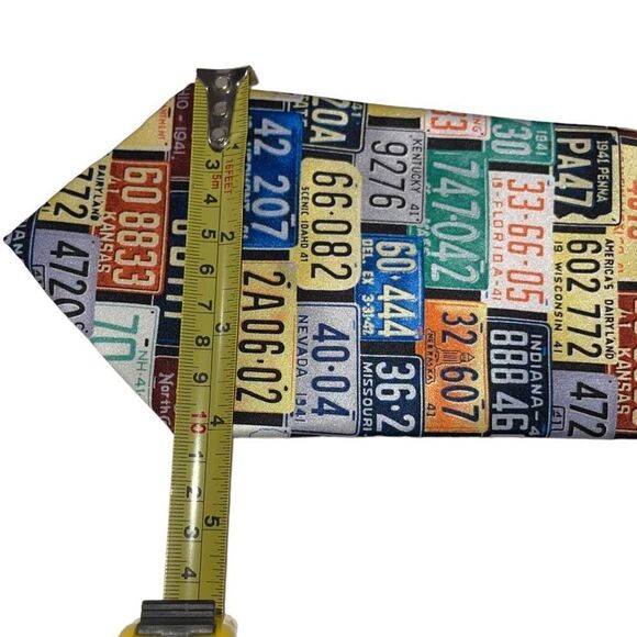 The Saturday Evening Post License Plates Tie - #3742 - Silk - Picture 5 of 6